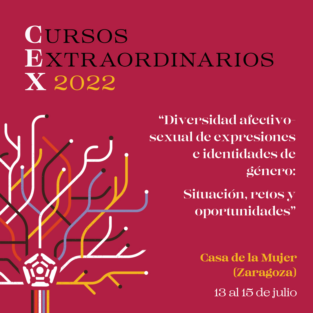 Imagen cartel con el texto CURSOS EXTRAORDINARIOS DE VERANO 2022