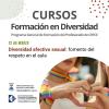 Cartel con el texto Discapacidad y Necesidades Educativas Especiales: retos y recursos en el aula junto a la imagen de unas manos sobre un texto en braille