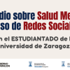 Portada de la presentación con el texto: Estudio sobre Salud Mental y uso de Redes Sociales