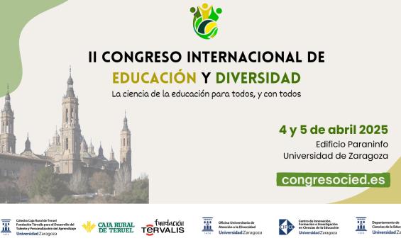 Cartel anunciador del Congreso con el texto 4 y 5 de abril en Zaragoza, sobre la imagen de la Basílica del Pilar