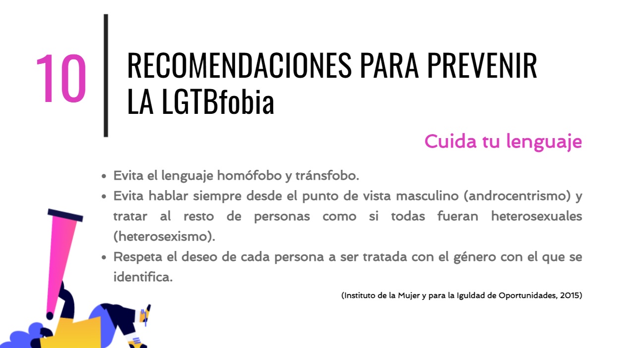  RECOMENDACIONES PARA PREVENIR LA LGTBfobia